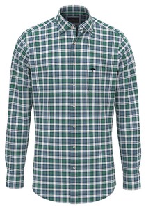 Fynch-Hatton Classic Check Button Down Overhemd Grasgroen