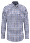 Fynch-Hatton Classic Combi Check Overhemd Strong Blue