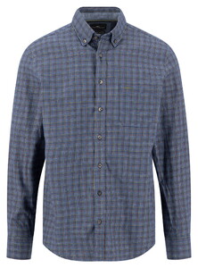 Fynch-Hatton Classic Multi Mini Check Supersoft Cotton Overhemd Curry-Multi