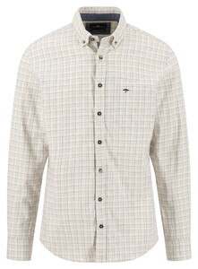 Fynch-Hatton Classic Multi Mini Check Supersoft Cotton Overhemd Moss-Multi