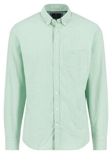 Fynch-Hatton Classic Vichy Check Button-Down Overhemd Turf Green