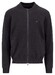 Fynch-Hatton College Collar Boiled Wool Blend Two-Way Zip Vest Charcoal