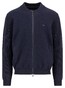 Fynch-Hatton College Collar Boiled Wool Blend Two-Way Zip Vest Navy