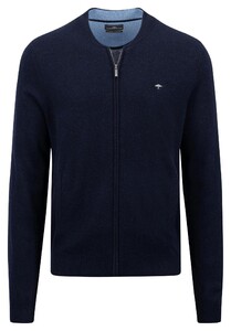 Fynch-Hatton College Collar Merino Cashmere Cardigan Navy
