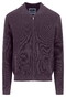 Fynch-Hatton College Collar Solid Color Structure Supersoft Cotton Vest Aubergine