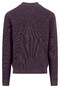 Fynch-Hatton College Collar Solid Color Structure Supersoft Cotton Vest Aubergine