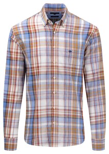 Fynch-Hatton Colorful Allover Check Shirt Impala-Multi
