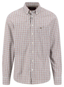 Fynch-Hatton Colorful Check Button-Down Overhemd Brick-Multi