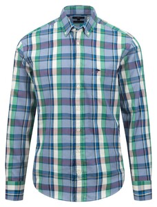 Fynch-Hatton Colorful Check Button Down Overhemd Grasgroen