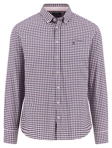 Fynch-Hatton Colorful Check Oxford Button-Down Shirt Magnolia