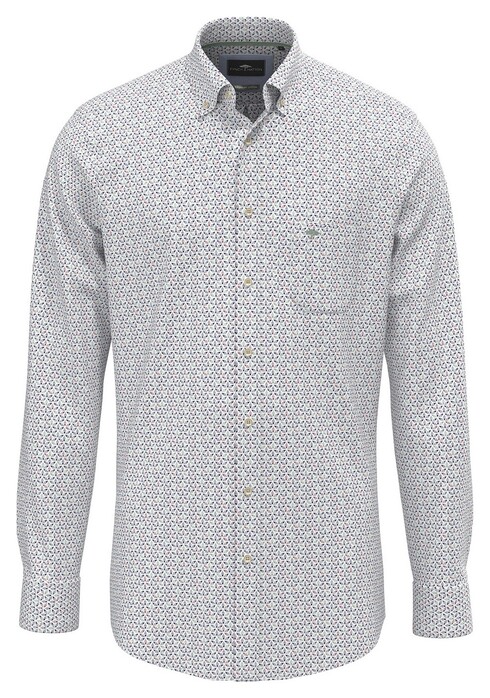 Fynch-Hatton Colorful Fantasy Pattern Button Down Overhemd Berry-Multi