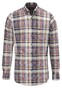 Fynch-Hatton Colorful Flannel Multi Check Overhemd Garnet Red-Multi