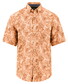 Fynch-Hatton Colorful Linnen Leaves Pattern Overhemd Tangerine