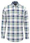 Fynch-Hatton Colorful Multi Check Button-Down Overhemd Strong Blue-Green