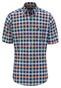 Fynch-Hatton Colorful Multi Check Short Sleeve Button-Down Overhemd Sunny Orange-Multi