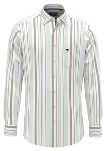 Fynch-Hatton Colorful Oxford Stripe Button-Down Overhemd Summer Breeze-Multi