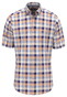 Fynch-Hatton Colorful Slub Cotton Check Pattern Button-Down Overhemd Tangerine
