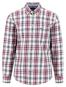 Fynch-Hatton Colorful Twill Check Button-Down Overhemd Grape