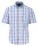 Fynch-Hatton Combi Check Button-Down Overhemd Strong Blue