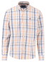 Fynch-Hatton Combi Check Button-Down Overhemd Sunny Orange