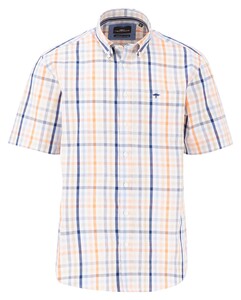 Fynch-Hatton Combi Check Button-Down Shirt Sunny Orange