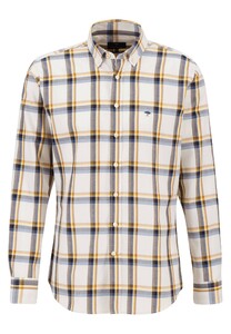 Fynch-Hatton Combi Multi Check Button Down Overhemd Winter Sun