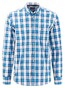 Fynch-Hatton Combi Multi Checks Button Down Overhemd Vibrant Blue