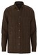 Fynch-Hatton Corduroy Double Chest Pocket Contrast Buttons Overshirt Dark Chocolate
