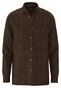 Fynch-Hatton Corduroy Double Chest Pocket Contrast Buttons Overshirt Dark Chocolate