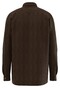 Fynch-Hatton Corduroy Double Chest Pocket Contrast Buttons Overshirt Dark Chocolate
