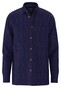 Fynch-Hatton Corduroy Double Chest Pocket Contrast Buttons Overshirt Navy