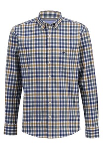 Fynch-Hatton Cotton Check Button Down Overhemd Pale Berry
