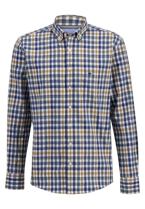 Fynch-Hatton Cotton Check Button Down Overhemd Pale Berry