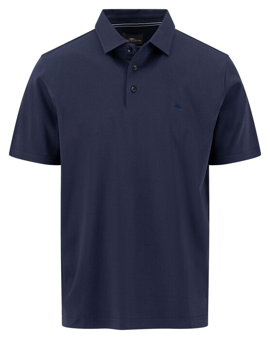 Fynch-Hatton Cotton Interlock Short Sleeve Polo Navy