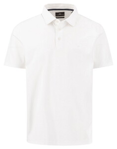 Fynch-Hatton Cotton Interlock Short Sleeve Polo Wit