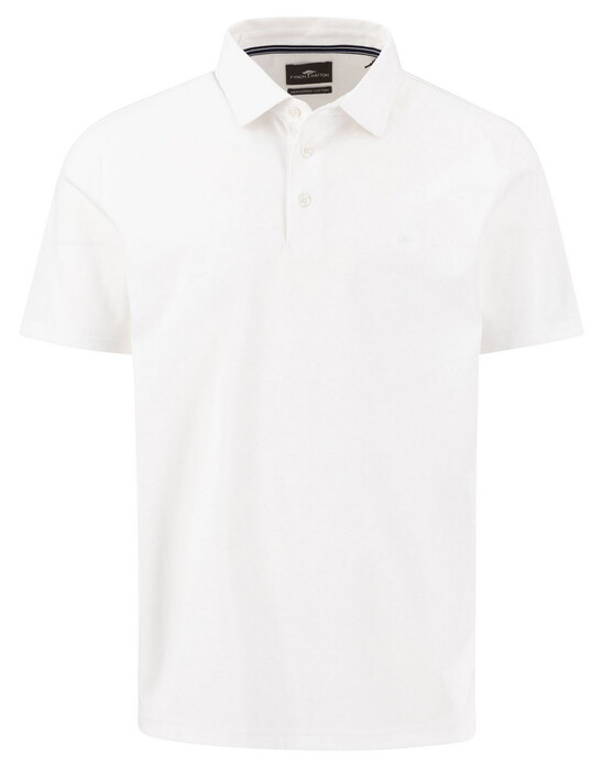 Fynch-Hatton Cotton Interlock Short Sleeve Polo Wit