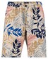 Fynch-Hatton Cotton Linen Bold Leaves Pattern Bermuda Stone