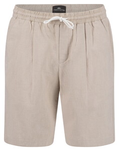 Fynch-Hatton Cotton Linen Drawstring Solid Color Bermuda Beige