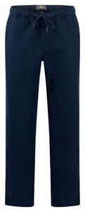 Fynch-Hatton Cotton Linnen Twill Drawstring Broek Dark Navy