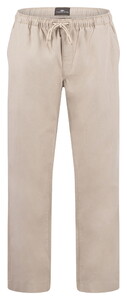 Fynch-Hatton Cotton Linnen Twill Drawstring Broek Stone