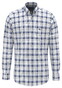 Fynch-Hatton Cotton Poplin 3D Multi Check Overhemd Harbor Blue
