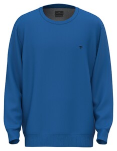 Fynch-Hatton Cotton Sweat Crew Neck Pullover Strong Blue