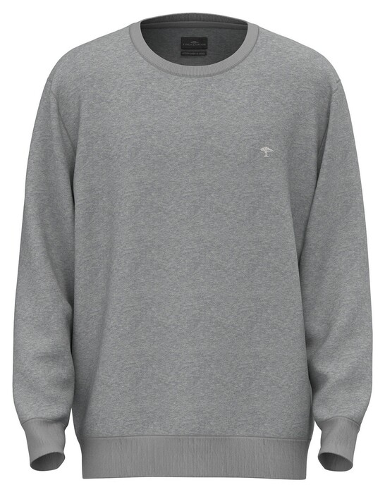 Fynch-Hatton Cotton Sweat Crew Neck Trui Grijs