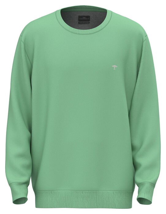 Fynch-Hatton Cotton Sweat Crew Neck Trui Turf Green