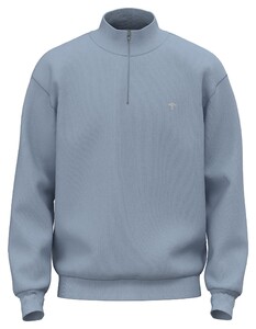 Fynch-Hatton Cotton Sweat Troyer Half Zip Trui Summer Breeze