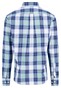 Fynch-Hatton Cotton Twill Check Button-Down Overhemd Fern-Blue