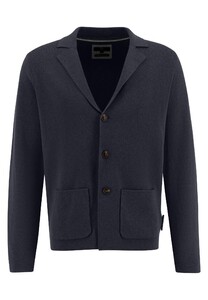 Fynch-Hatton Cotton Wool Knit Blazer Navy
