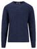Fynch-Hatton Crew Neck Cotton Knit Slub Trui Navy