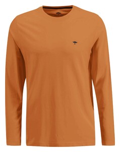 Fynch-Hatton Crew Neck Longsleeve T-Shirt Burnt Orange