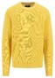 Fynch-Hatton Crew Neck Uni Color Cotton Trui Vivid Yellow
